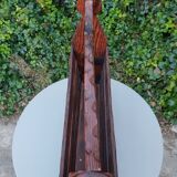 Brutalist pine magazine holder 1970