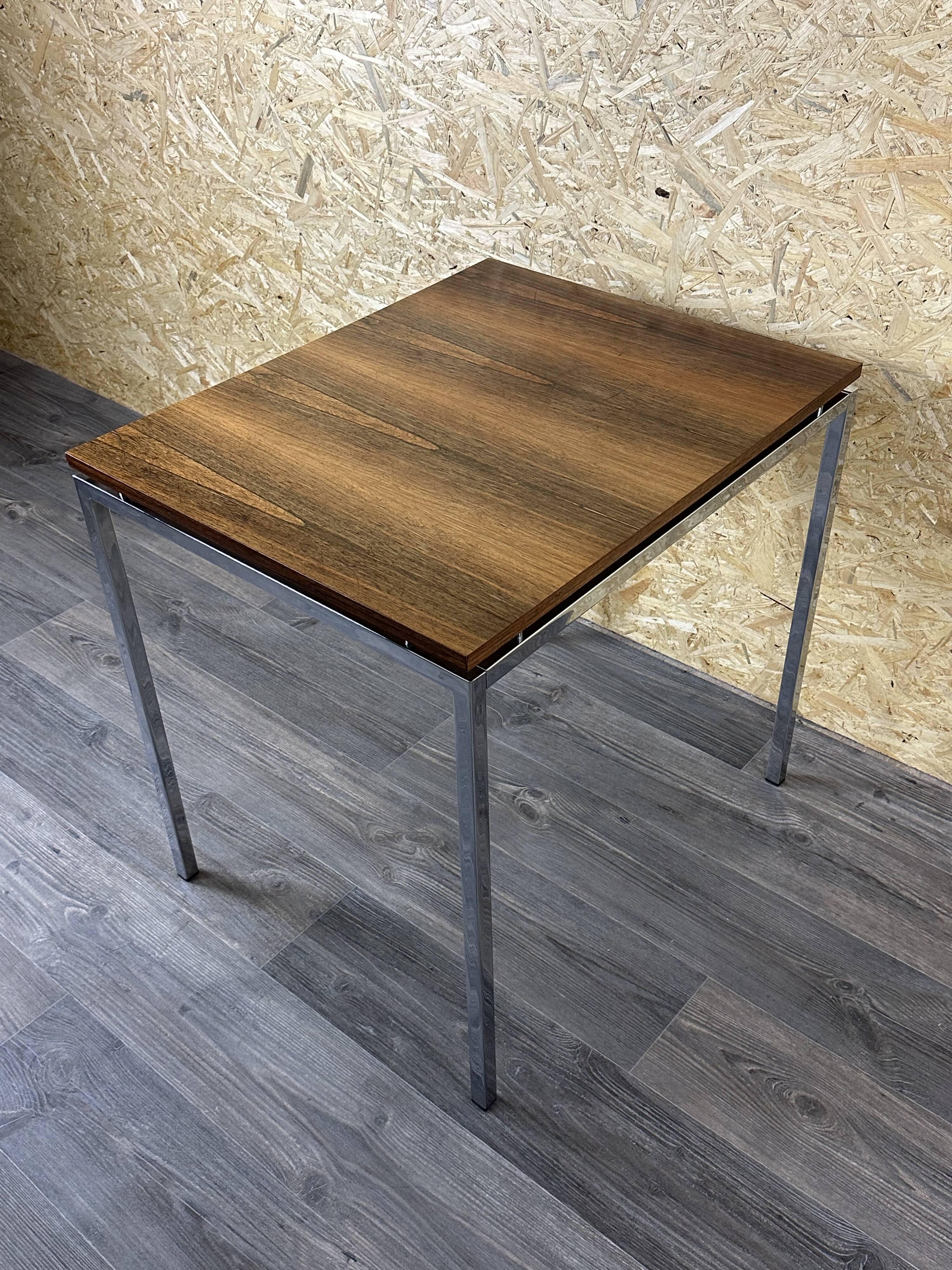 60s 70s teak office table desk chrome frame Danish design