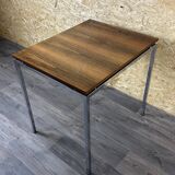 60s 70s teak office table desk chrome frame Danish design