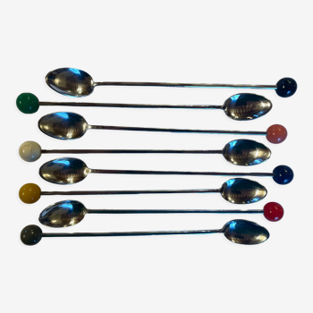 Vintage mocha long spoons