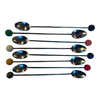 Vintage mocha long spoons