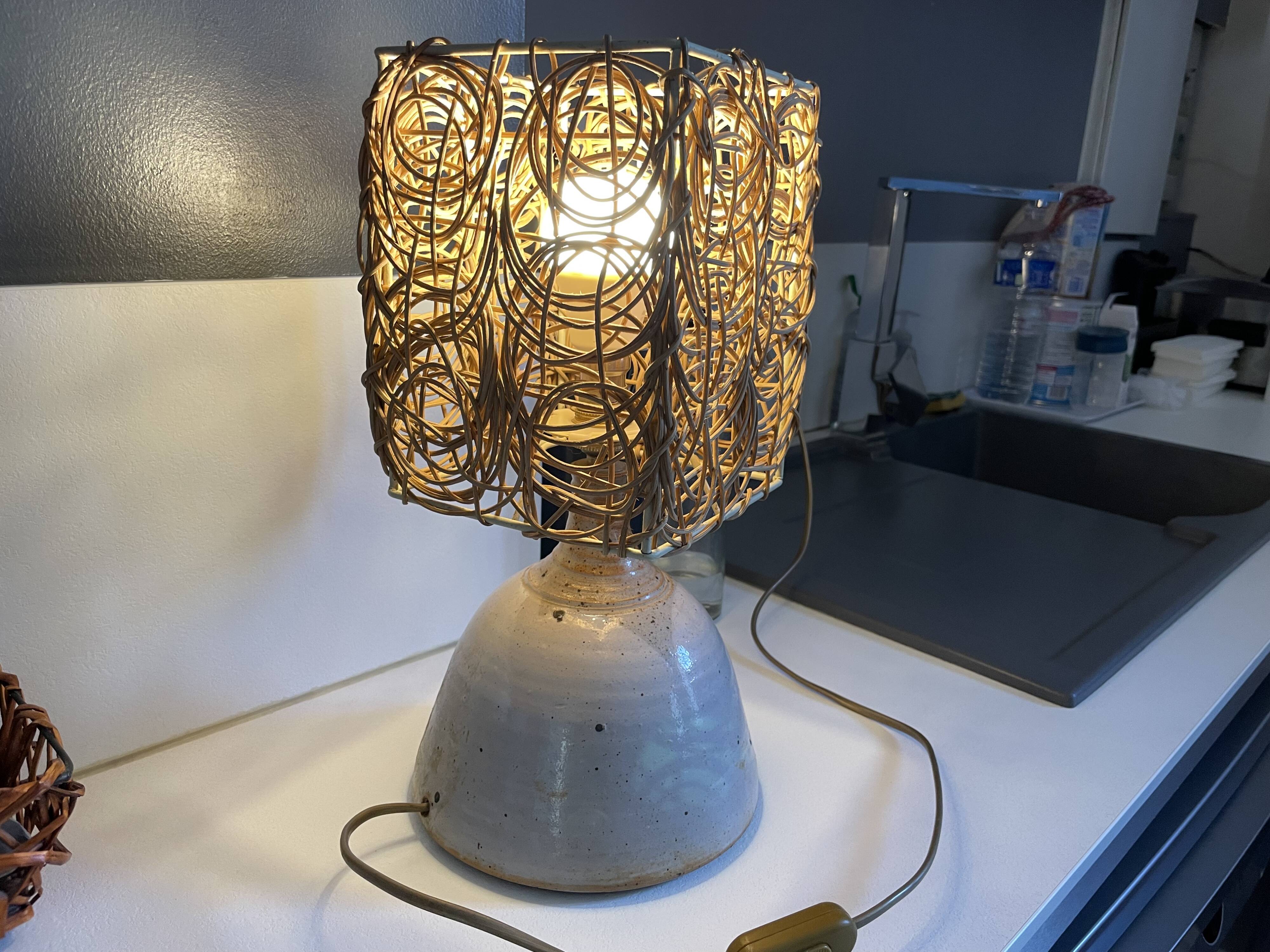 70s ceramic lamp