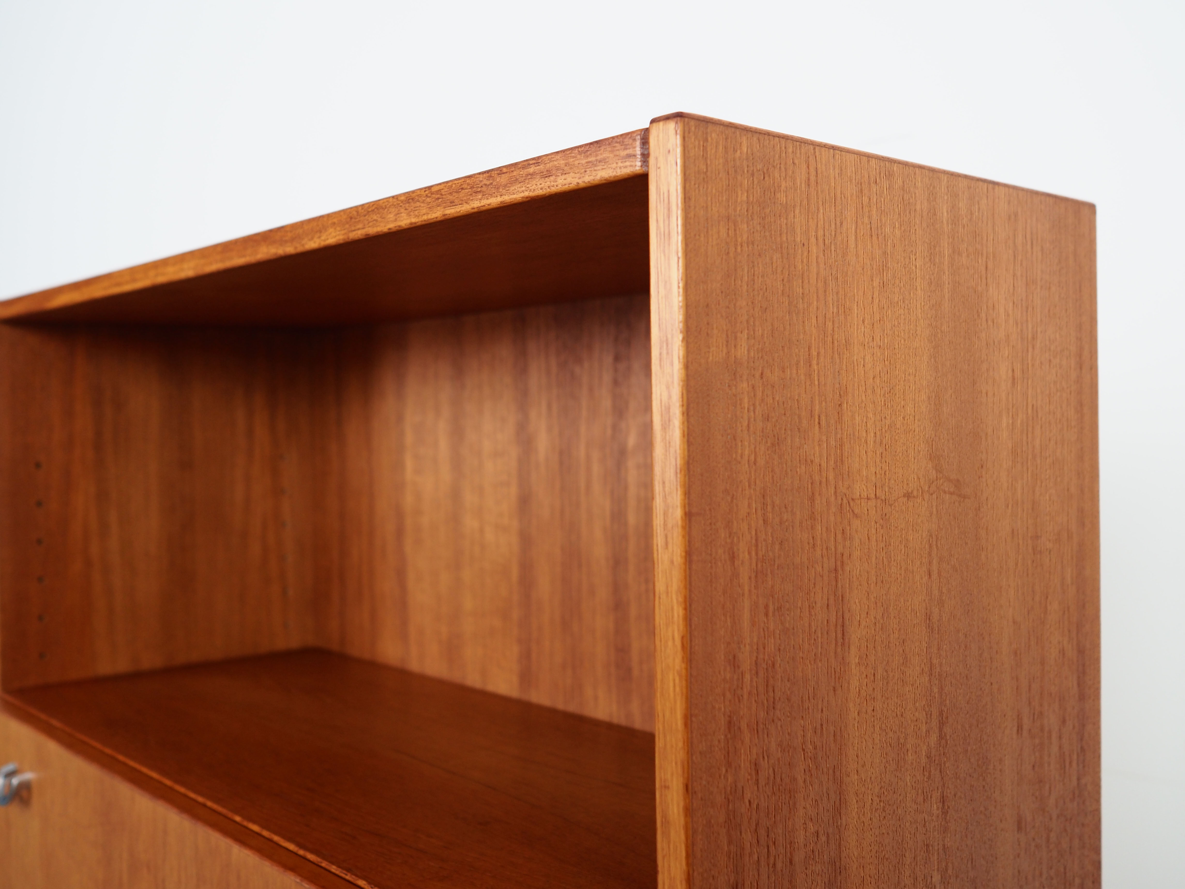 Teak bookcase, Danish design, 1970s, production: Denka