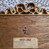 Gold and fir green beveled mirror, Louis XVI/Regency style, 1970