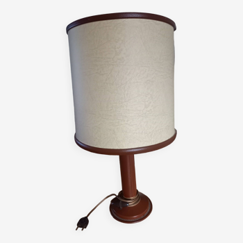 Le Tanneur vintage grained leather lamp