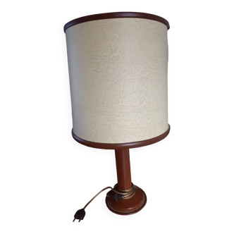 Le Tanneur vintage grained leather lamp