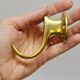 Gold-Colored Anodized Aluminum Coat Hooks, 1950s, Set of 2