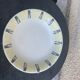 Hollow plate in enamelled ceramic FB number 63 design and vintage pattern