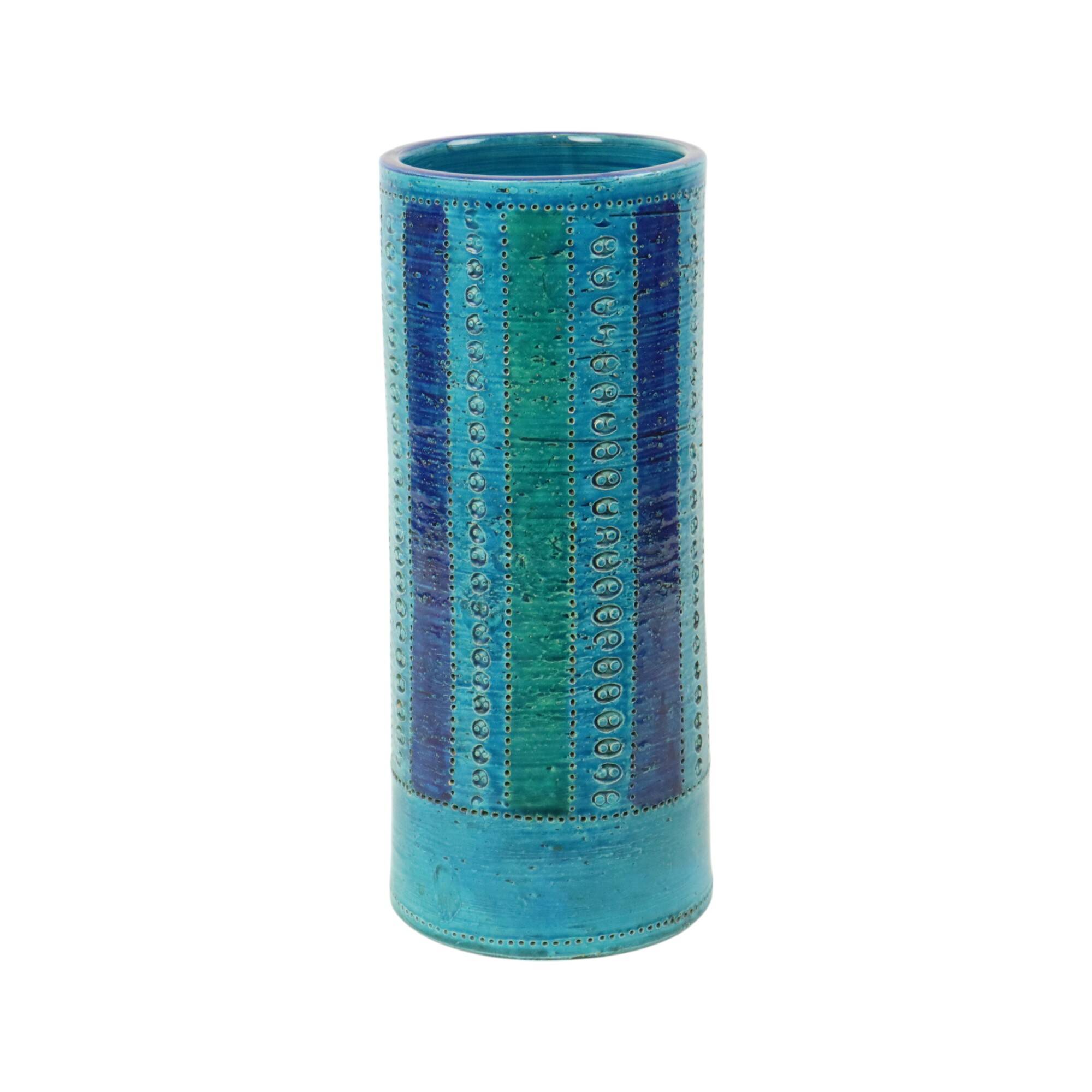 Aldo Londi for Bitossi Vase 1960s Rimini Blue Ceramics