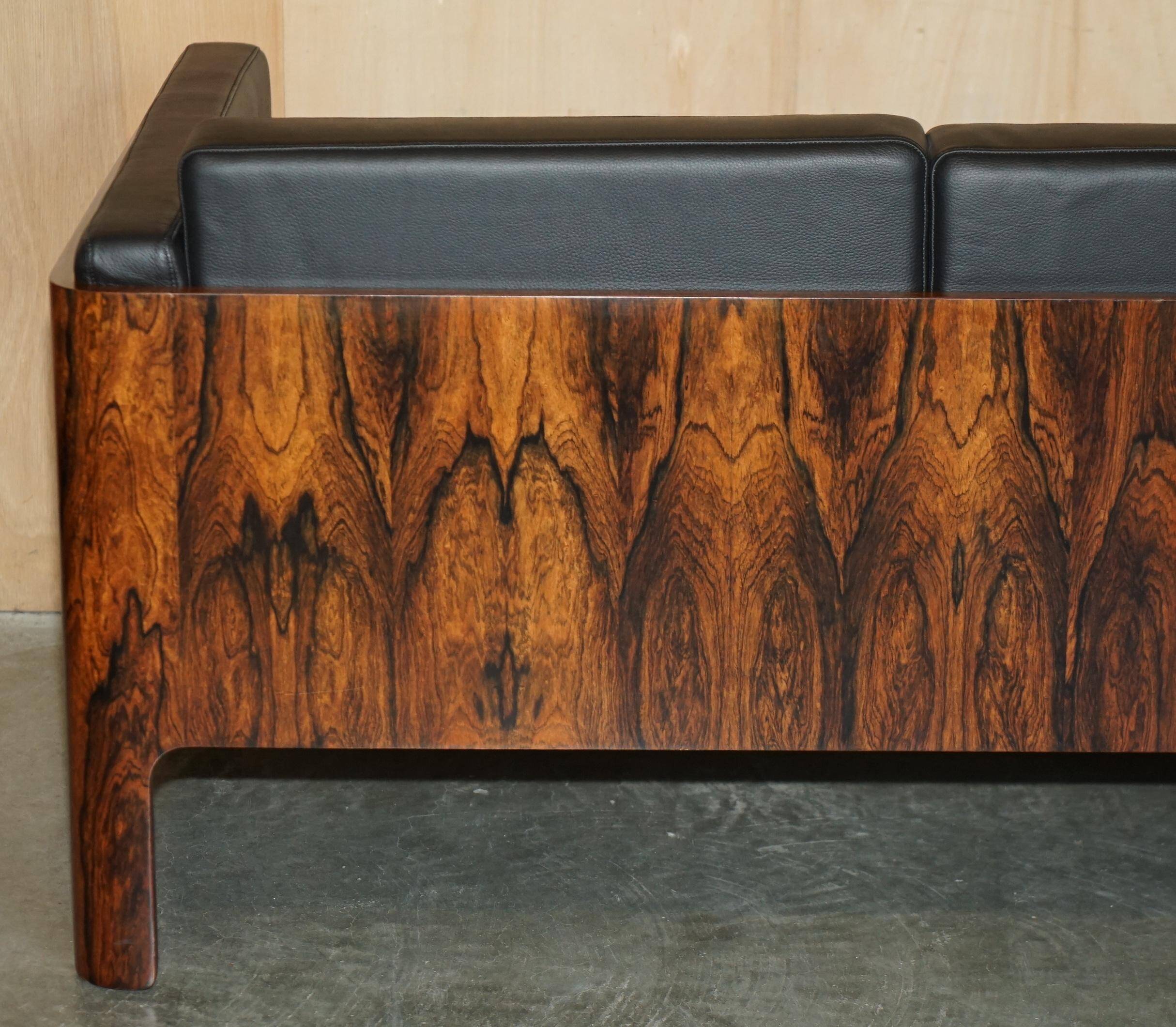 Mid-Century 3-seater canapé in Brazilian hardwood, 1966.