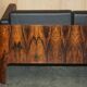 Mid-Century 3-seater canapé in Brazilian hardwood, 1966.