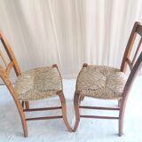 Pair of old paillees chairs
