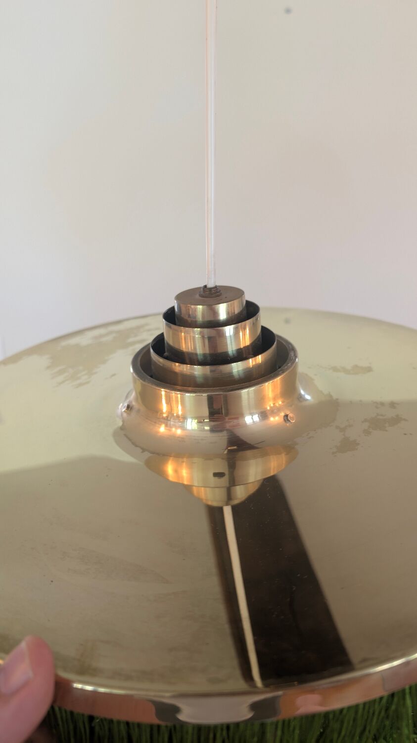 Superb brass fringed pendant light T-603 Hans Agne Jakobsson