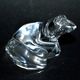 Paperweight statuette frog in crystal of saint-louis signed 6x6x8cm