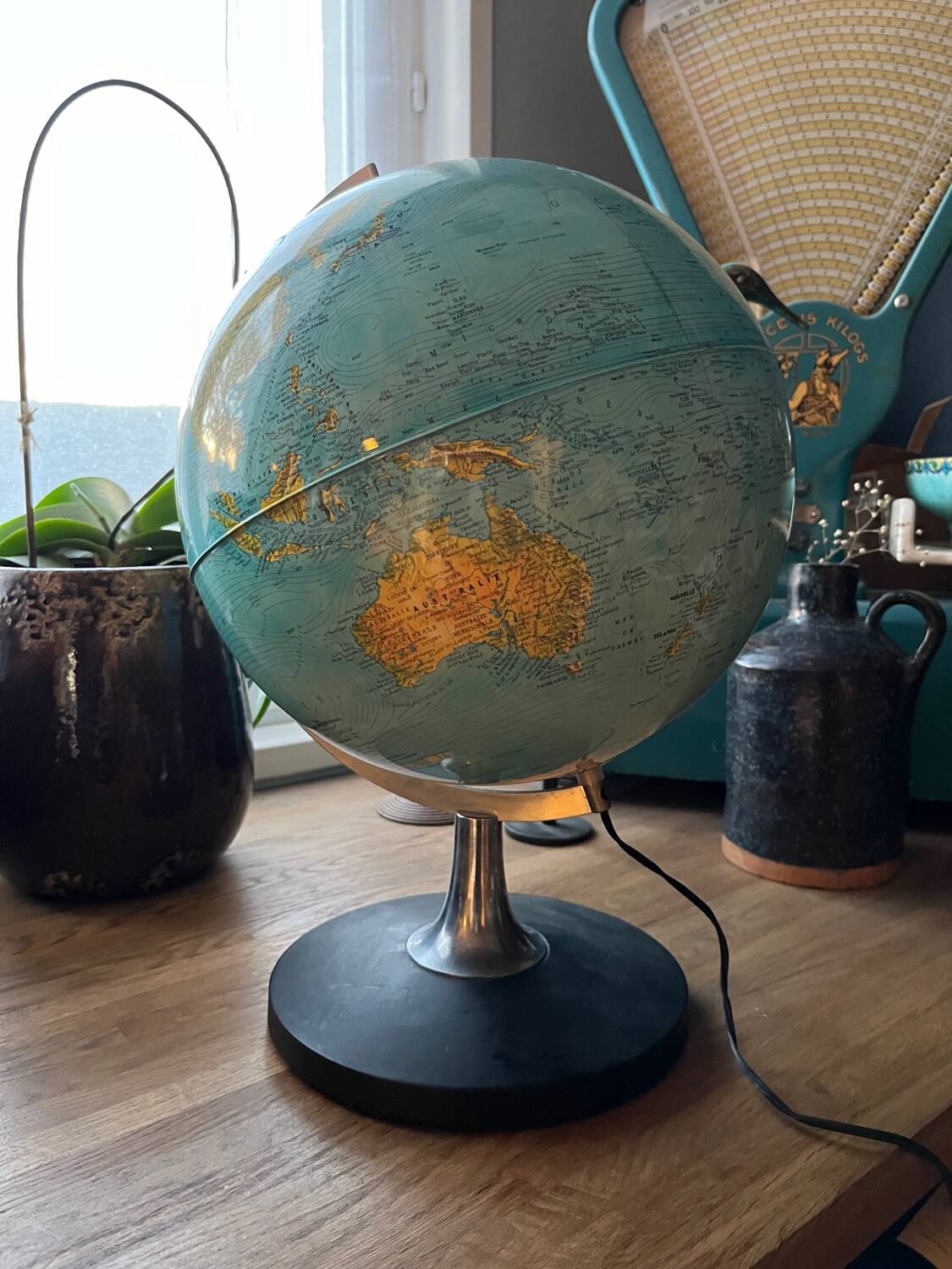 Vintage earth globe