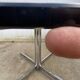 Smoked glass round table chrome Florence Knoll Roche Bobois an70