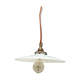Suspension opaline blanche câble cuivre pailleté