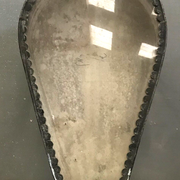 Vitrine de présentation en zinc et porte vitrée