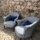 2 Toadstool armchairs