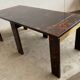 Table plexi imitation ecaille de tortue