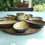 Service entrées hors d’œuvres poterie d’art