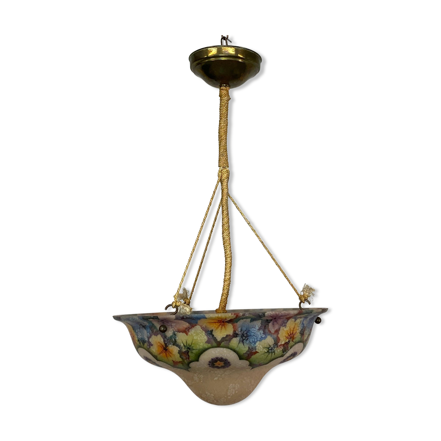 Hand-painted glass lamp Art Nouveau