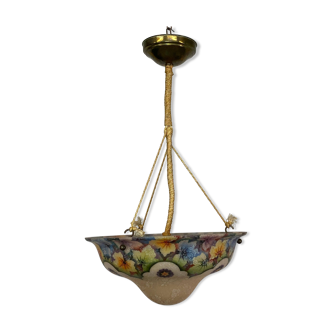 Hand-painted glass lamp Art Nouveau