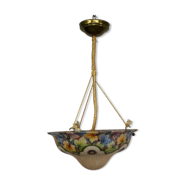 Hand-painted glass lamp Art Nouveau