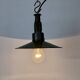 Industrial Green Enamel Military Pendant Lamp with Cast Aluminium Top, 1960