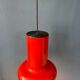 Vintage red space age cone pendant lamp