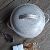 Pot à sucre en grès moucheté vintage
