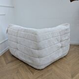 Togo angle en velours crème