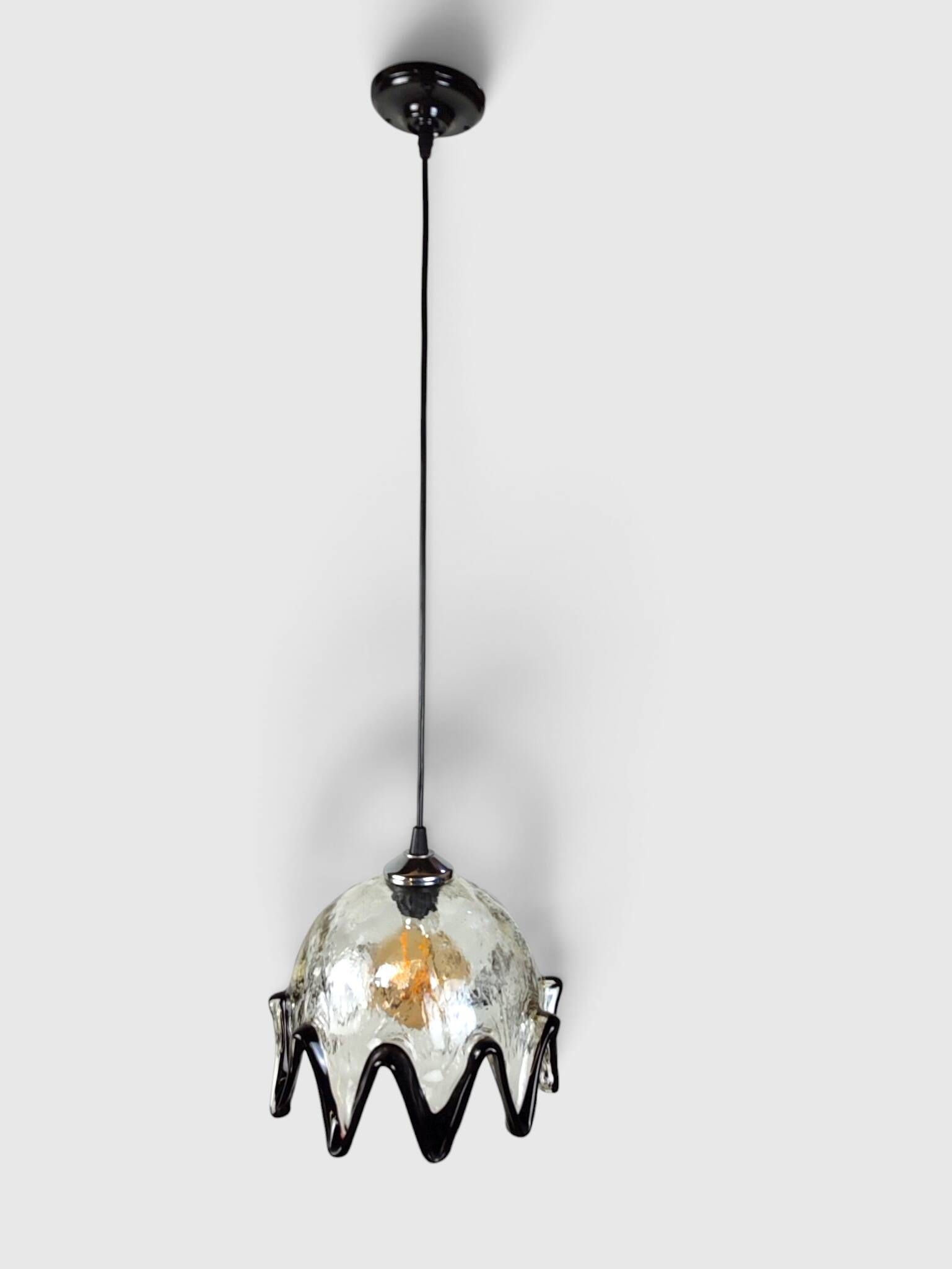 Organic suspension lamp Space Age in Murano glass by Mazzega – 1970s