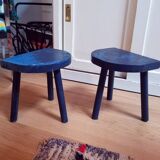 Tabourets de traite bleu