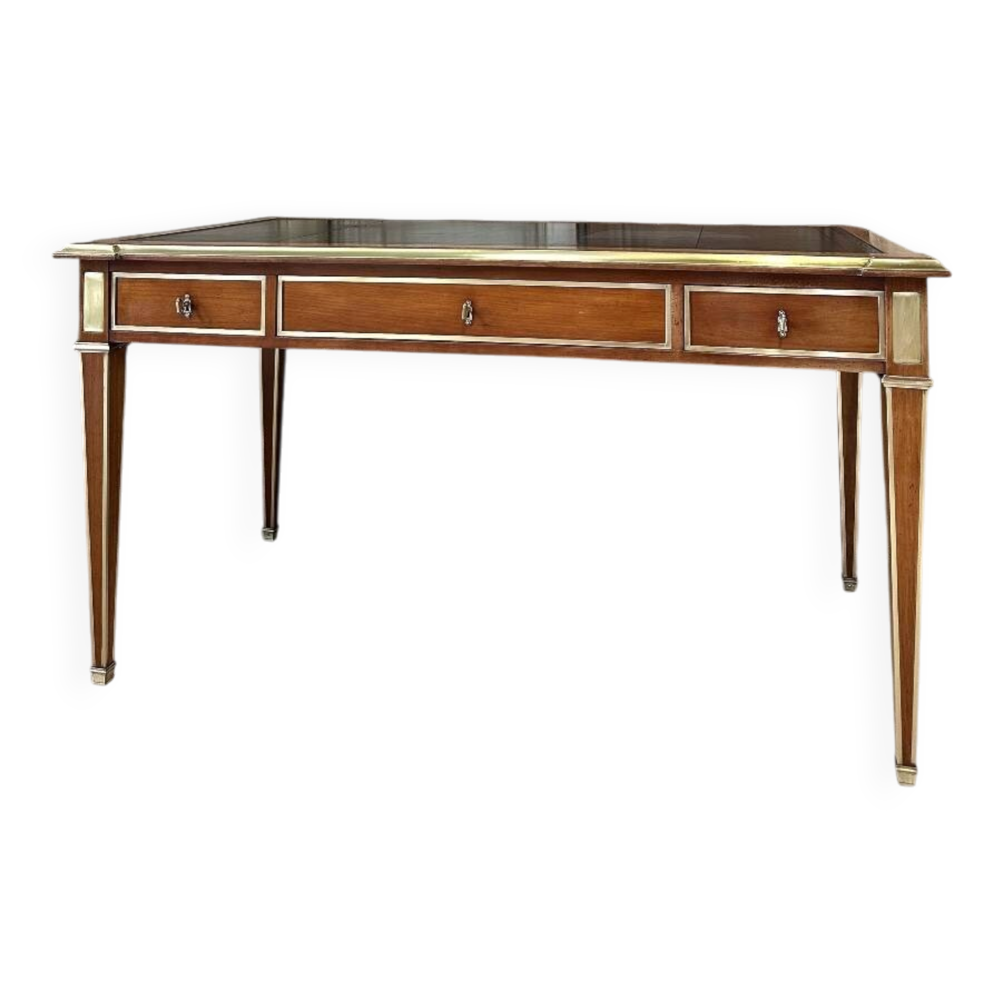 Directoire style flat desk in cherry wood, 20th century.