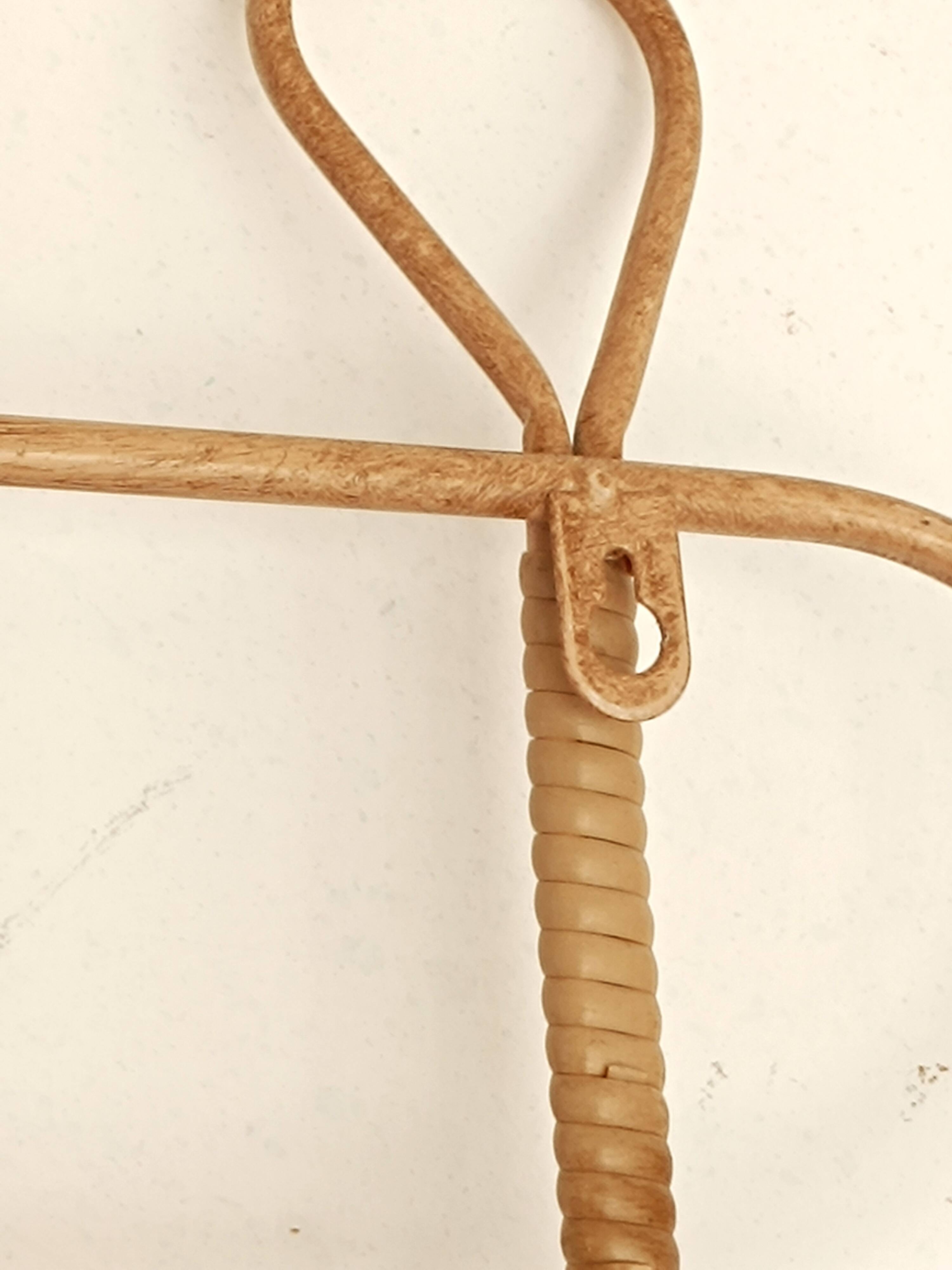 Wall-mounted coat rack imitation wicker