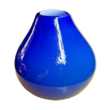 Small blue opaline vase