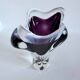 Handmade vintage Murano glass vase in mid-century modern style