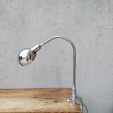 Workshop lamp Jumo 215 metal chrome foot vice 60s