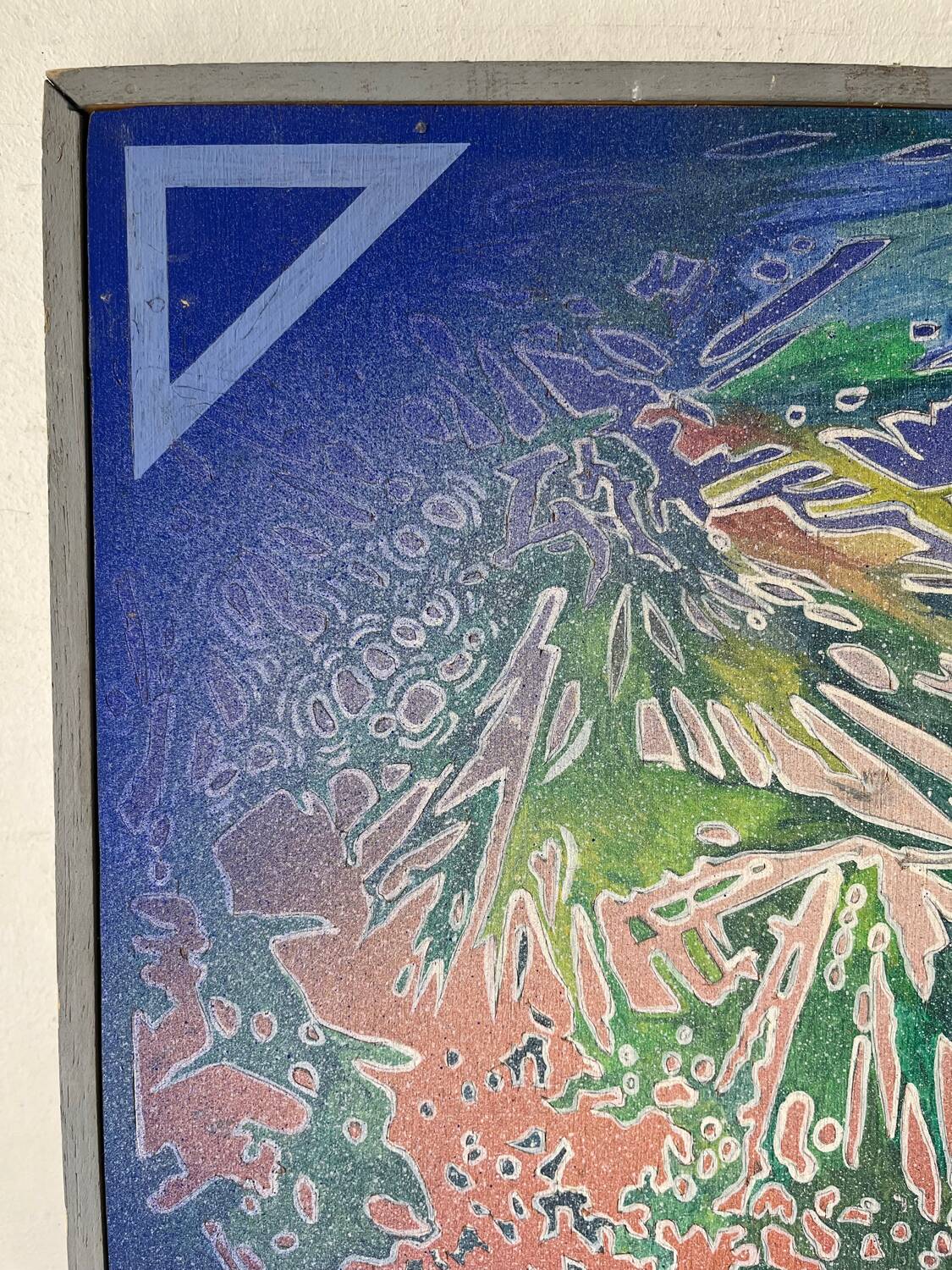 Foliage, oil on wood panel, signed Jean Noel Zanetti