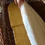 Large woven wicker bassinet