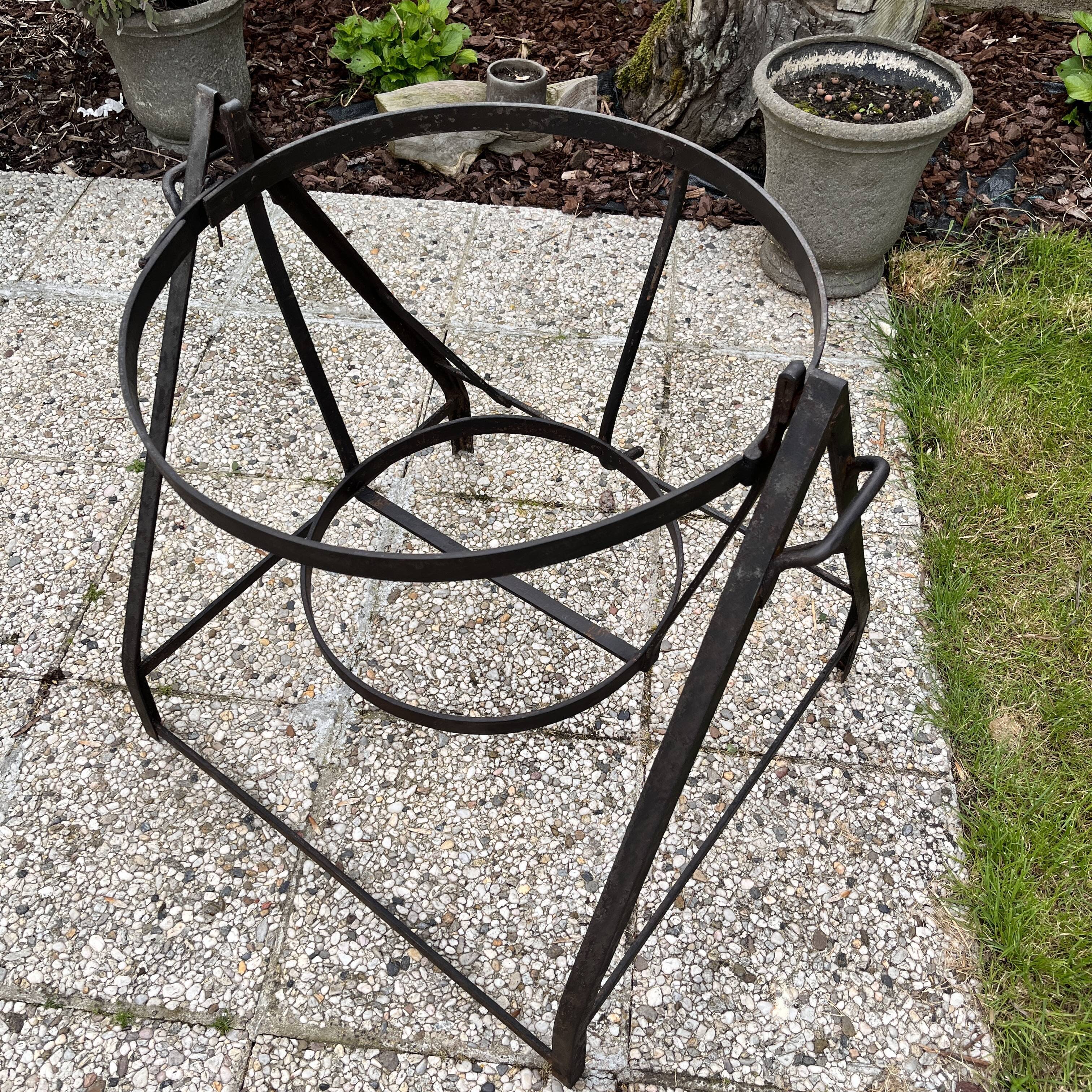 Demijohn on steel rocker