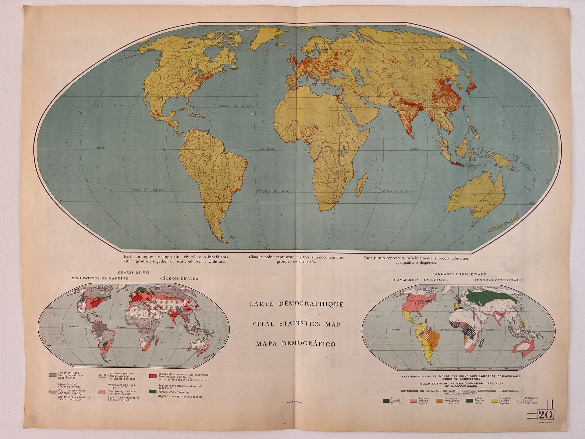 Demographic map — World | Original map sheet