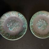 11 flat ceramic plates from Petit Massé Morvan.