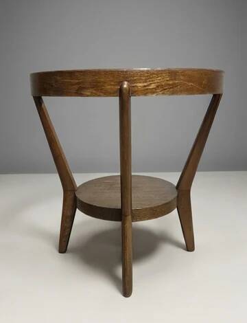 Round coffee table Karel Koželka & Antonín Kropáček 1940s Czechoslovakia