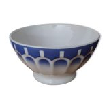 Blue faceted bowl