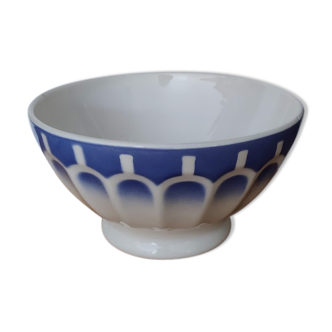 Blue faceted bowl