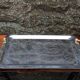 GUY DEGRENNE Serving Tray – Stainless Steel & Brass Handles – France