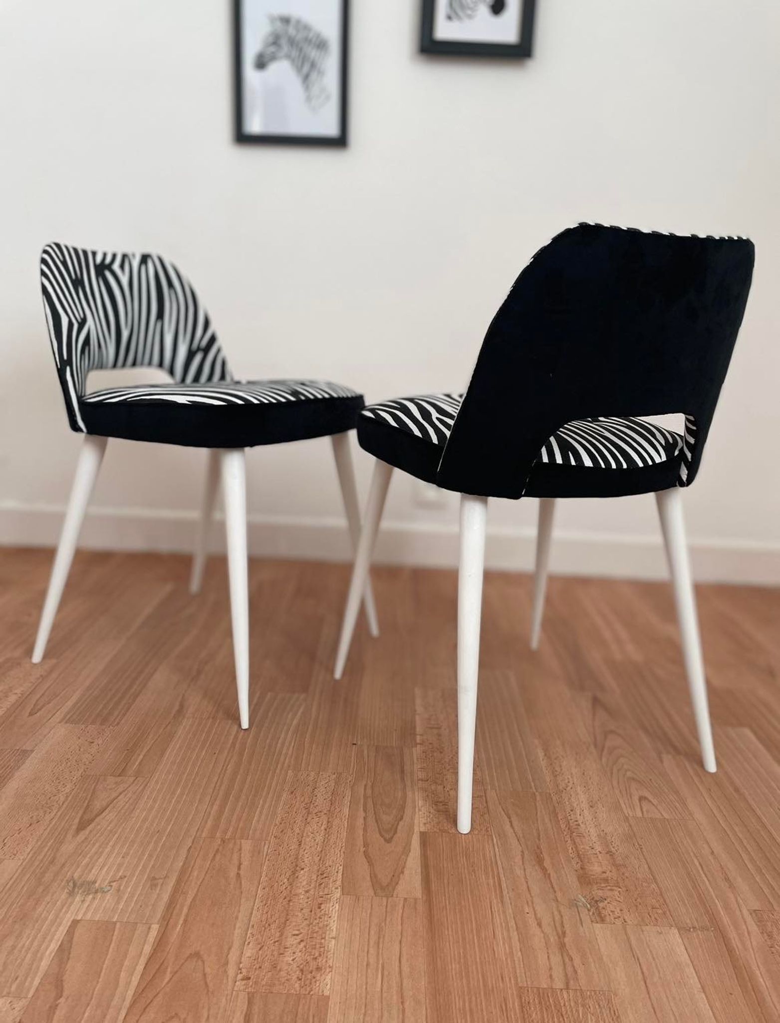 Duo of restored chairs