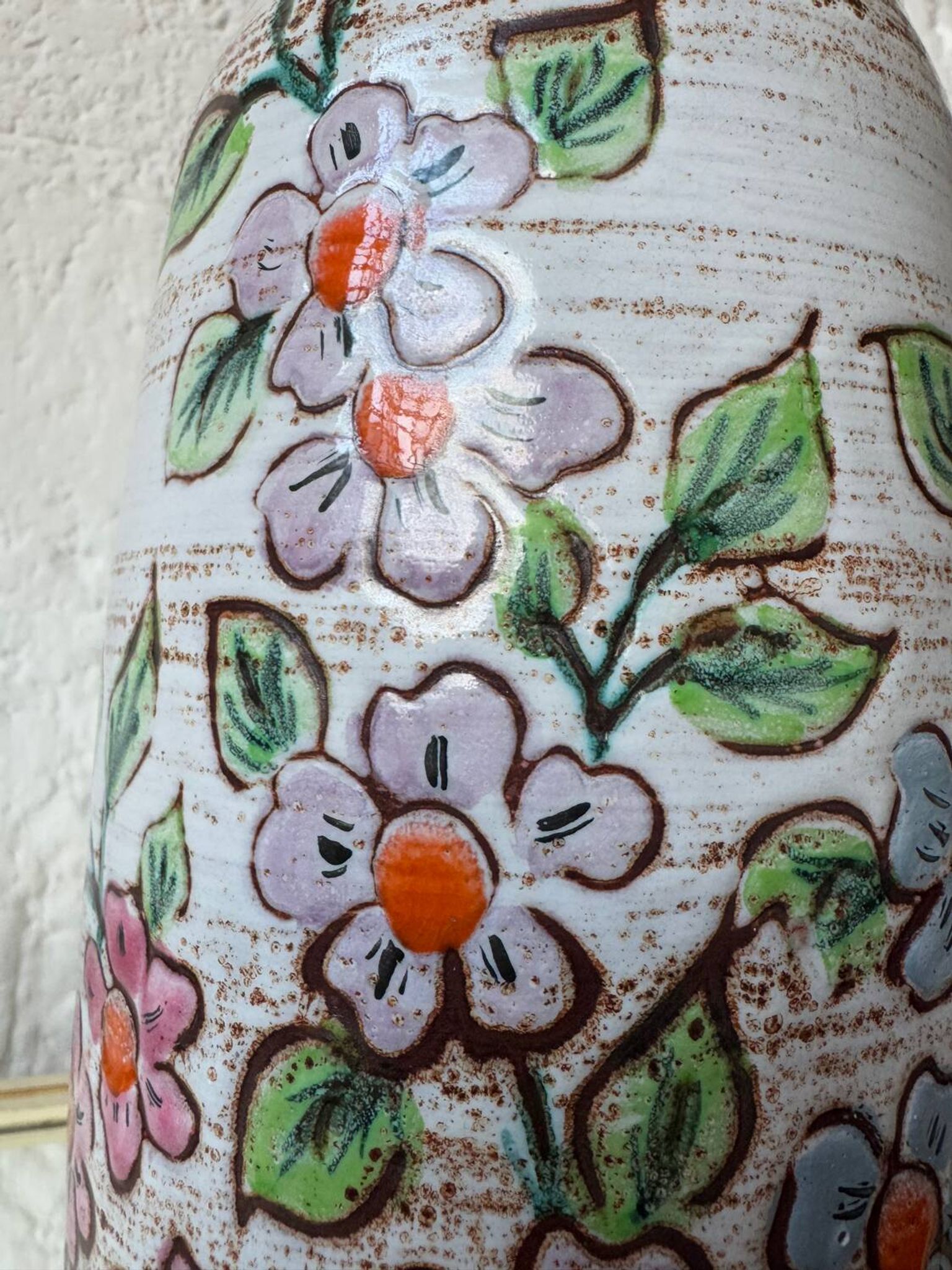 Grand vase rouleau céramique Vallauris années 60